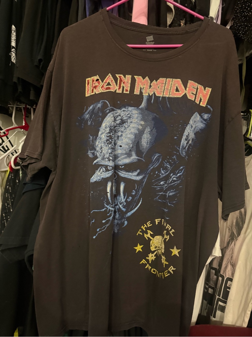 Iron Maiden Black Graphic Band Tee - The Final Frontier XXL